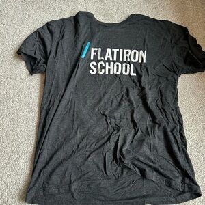 XXL Flatiron School heather grey/  Black T-Shirt